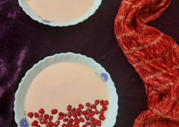 Recipe: Delicious Pink pomegranate custard