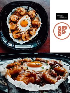 A picture of Sambal Udang Telur | Sambal Shrimps with Egg.