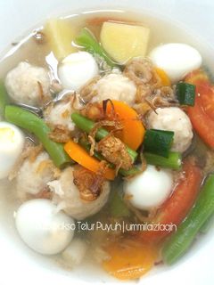 Foto resep Sup Bakso Telur Puyuh