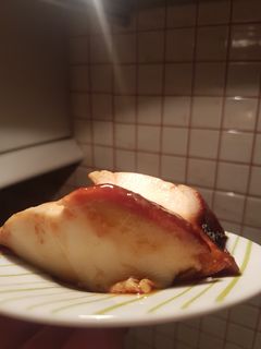 Una foto de Flan de proteínas al microondas !!