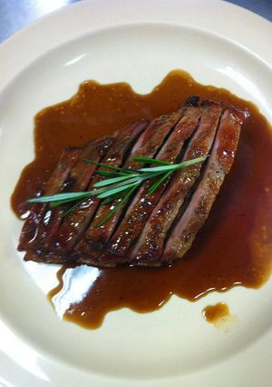 Una foto de Costillas de Cerdo agridulces a la Romero