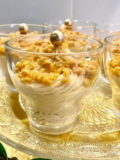 Una foto de Crema de turrón, sin gluten