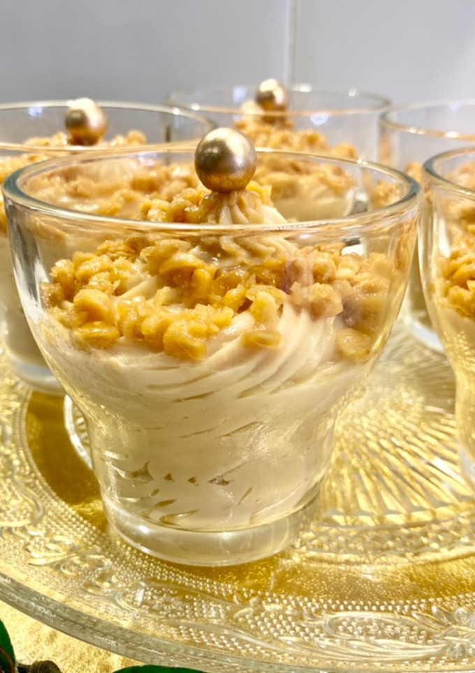 Una foto de Crema de turrón, sin gluten