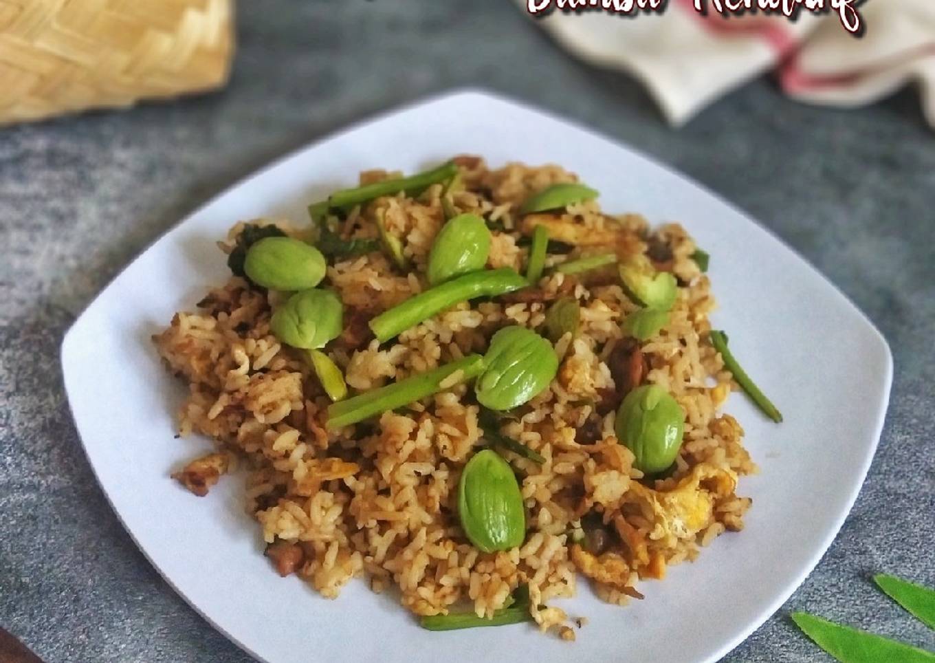 Nasi Goreng Tudai Pete Bumbu Rendang Instan