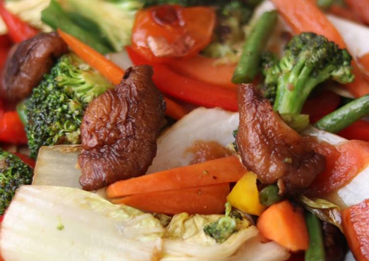 Step-by-Step Guide to Prepare Speedy Stir fry vegetable with mushroom