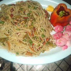 A picture of Chicken spaghetti.