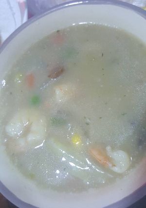 صورة لوصفة شوربة الجمبري بالخضار