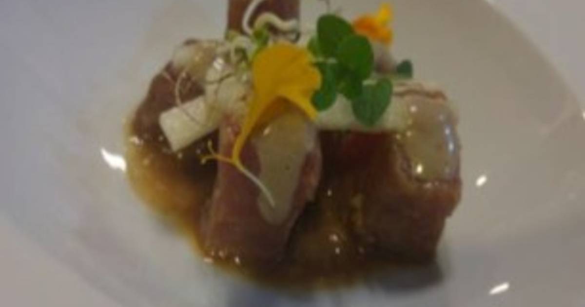 atun marinado con soja y naranja