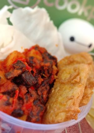 Foto resep Nasi sambel goreng paru kentang