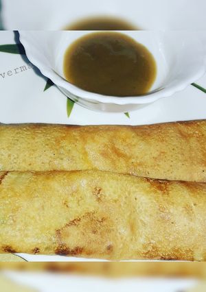 A picture of Moong dal chilla.