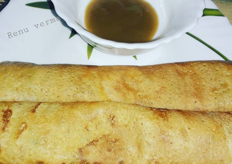 Recipe: Perfect Moong dal chilla