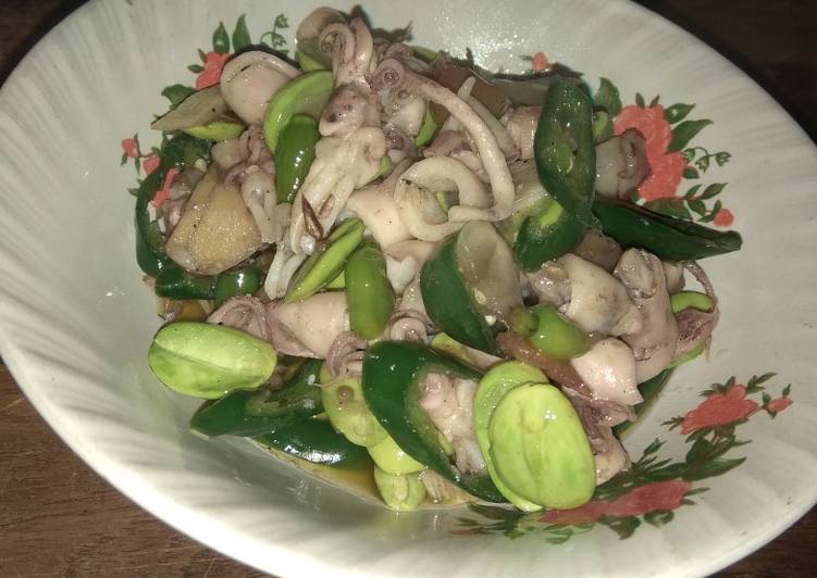 Resep Cumi Pete Cabe ijo Anti Gagal