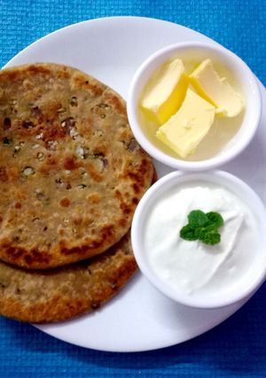 A picture of Gobi ka paratha |cauliflower parantha.