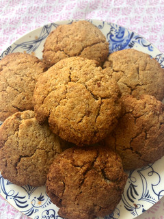 A picture of Miso nut cookies - vegan.