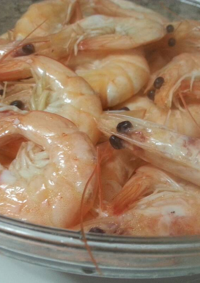 Una foto de Langostinos cocidos