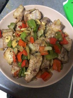 Una foto de Costillitas con verdura
