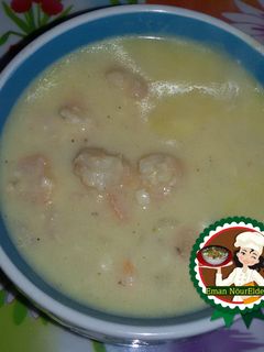 صورة لوصفة شوربه السي فود بالكريمة 🐙🦐