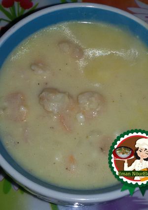 صورة لوصفة شوربه السي فود بالكريمة 🐙🦐