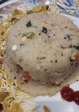 A picture of Upma very popular South Indian dish.