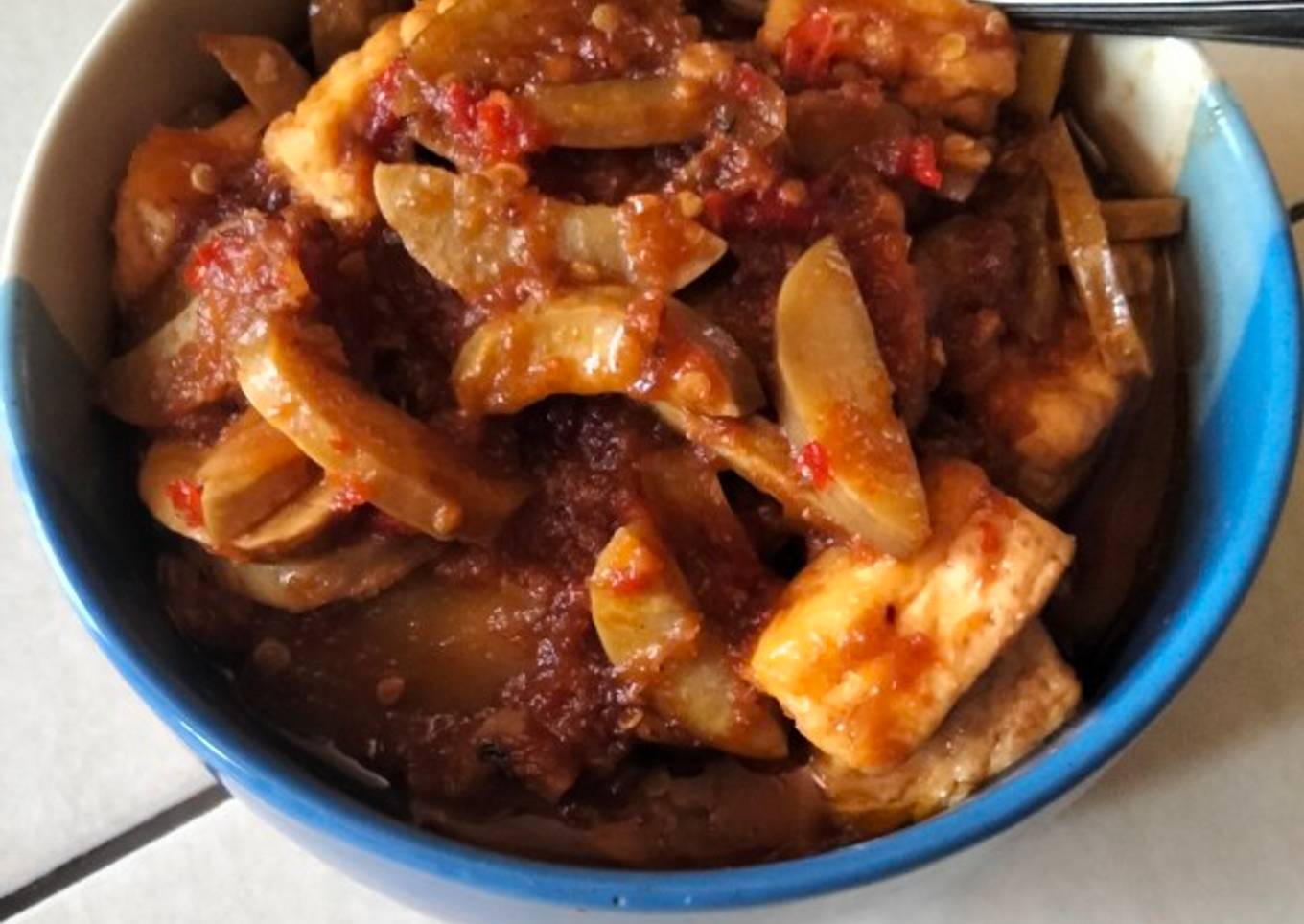 Sambal goreng jengkol + tahu