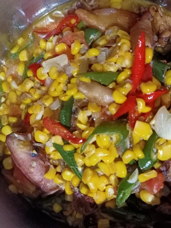 Cara Simple Membikin Resep  Tumis cumi asin jagung manis&mldr; yang Lezat Sekali, Sempurna