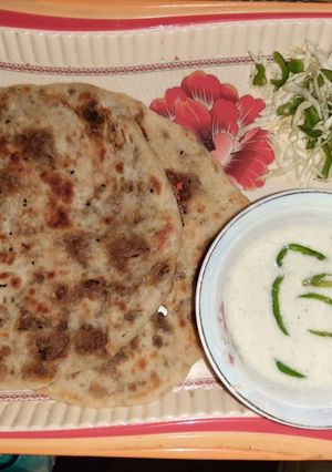 A picture of Keema paratha.