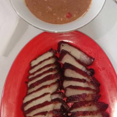 Babi panggang merah charsiu versi simple