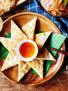 多元文化下的美食:月亮蝦餅 的食譜成品照片