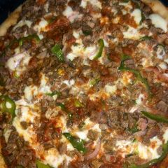 PIZZA (dough and toppings) A picture of PIZZA (dough and toppings).