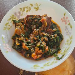 A picture of Lasooni palak.
