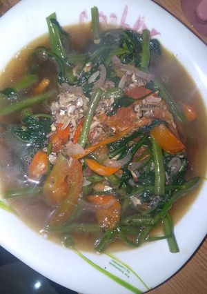 Foto resep Cah kangkung teri