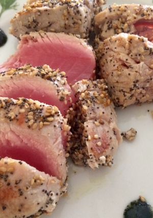 Una foto de Cocina para enamorar: Tagliata di tonno (fácil, rápida, gourmet)