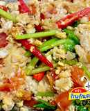 มะเขือเทศผัดไข่(มังสวิรัติ)