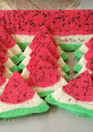 Foto resep Bolu Kukus Semangka