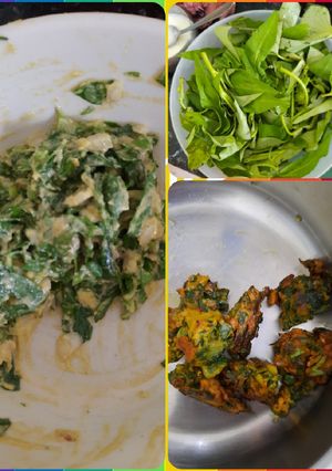 A picture of Crispy Arbi ke pakore.