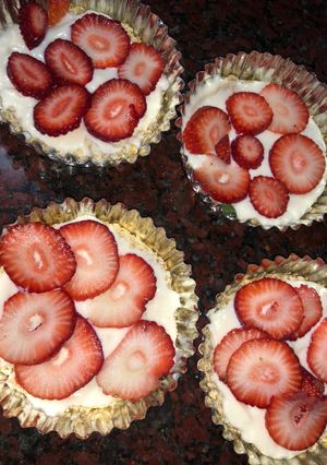 Una foto de Cheesecake de frutillas “fit”