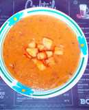 Crema de zapallo con macarela