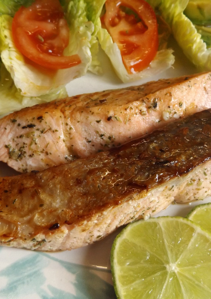 Una foto de Salmón crujiente para dieta