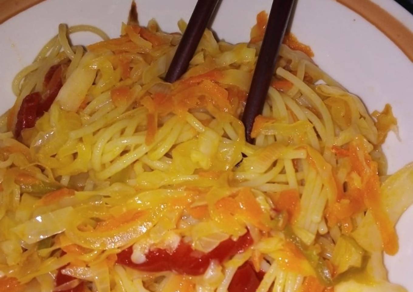Fideos chinos (con verduras)
