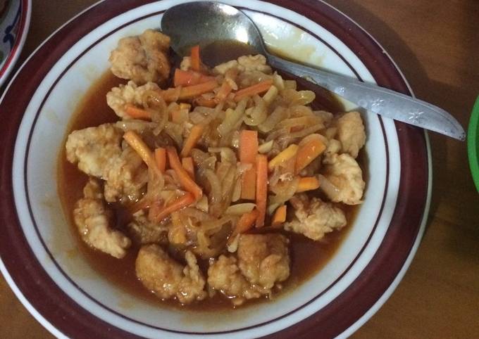 Cara Gampang Menyiapkan Ayam tepung asam manis Anti Gagal