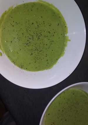 A picture of Spinach and Broccoli soup.
