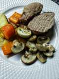 Solomillo de cerdo al horno con verduras