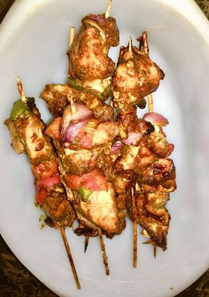 A picture of Chicken kebab.