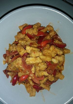 Foto resep Oseng Kulit Melinjo + Tempe Semangit