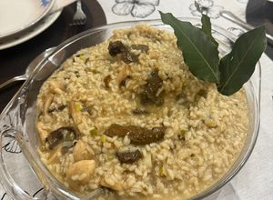 Una foto de Risotto de hongos