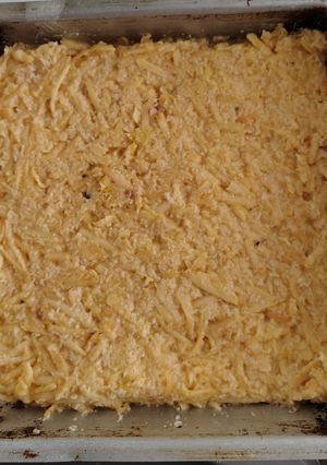 Una foto de Cuadraditos saludables sin harina y sin azúcar de manzana y coco