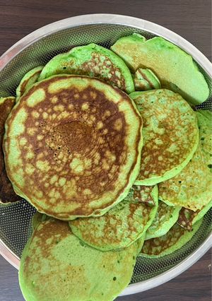 Hình của món Bánh pancake kiểu Mỹ với sữa chua.