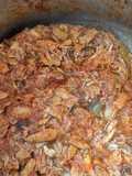 Masa de cangrejo en salsa