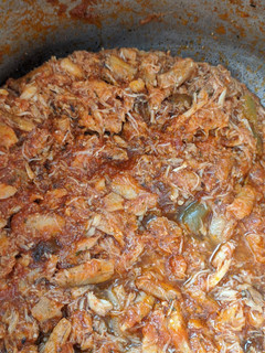 Una foto de Masa de cangrejo en salsa