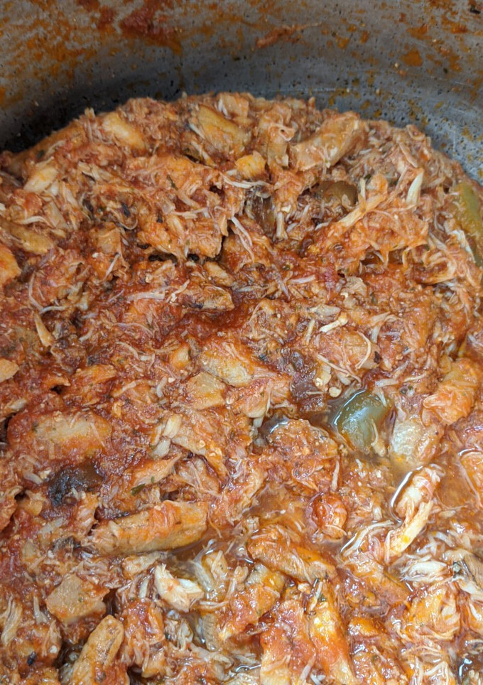 Una foto de Masa de cangrejo en salsa